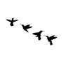 Wallity Birds - 292 Accesorio de Pared de Metal Negro
